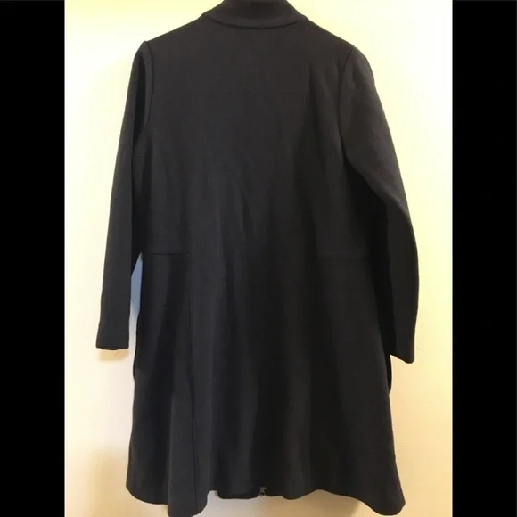 Eileen Fisher Zipper Wool Blend Cardigan Sweater Coat Black OH. - Picture 2 of 9